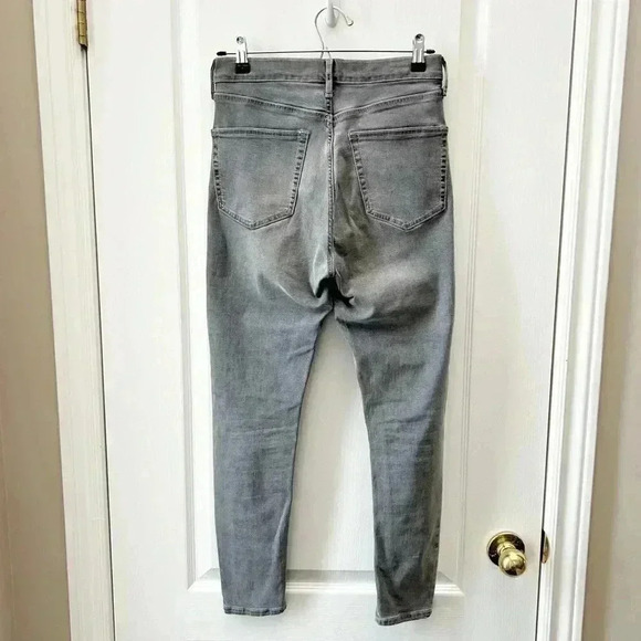Topshop Jamie Skinny Jeans High Rise Ankle Cropped  Grey Size 26 - Picture 3 of 13